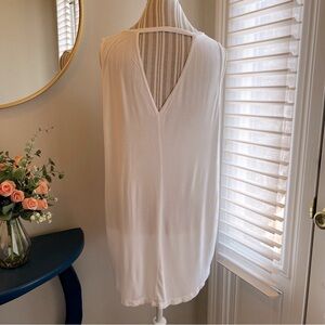 Lane Bryant White Backless Tunic Blouse